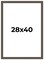 28x40 Modern Bamboo Picture Frame with UV-Resistant Acrylic & Acid Free Backing, Available in 5 Finishes - Gold, Silver, Brown, Black, and Natural
